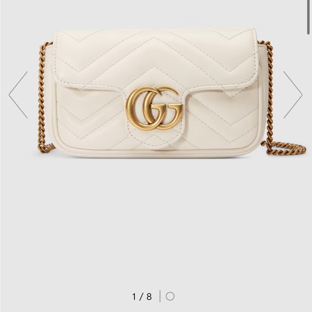 GG MARMONT LEATHER SUPER MINI BAG